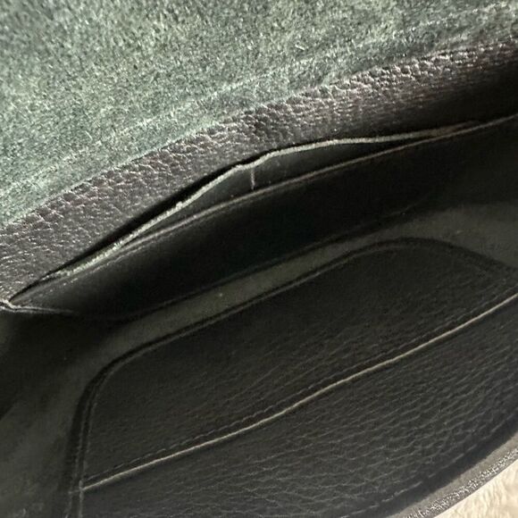 Vintage Dooney & Bourke Pebbled Leather Push Lock Shoulder Bag Classic Black - Picture 9 of 14